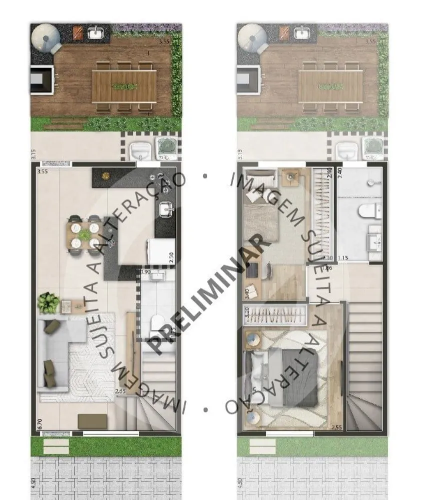 Casa de Condomínio, 2 quartos - Foto 6