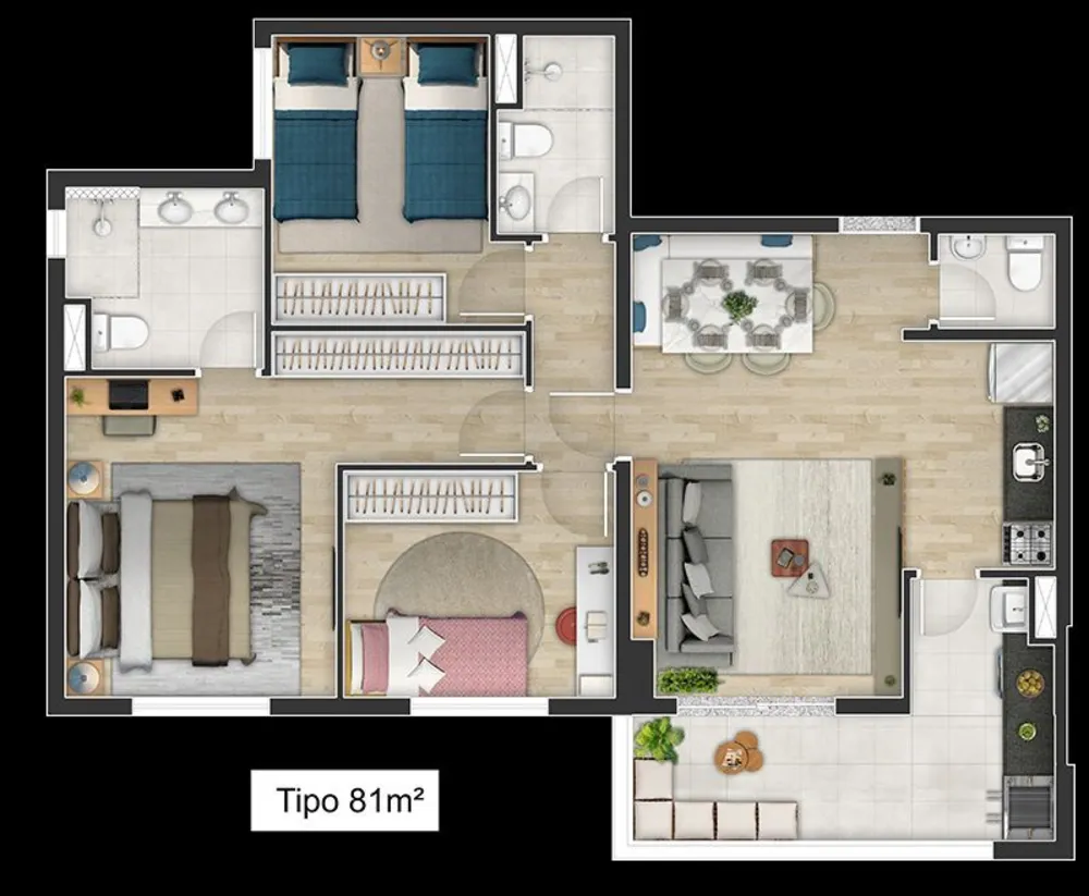 Apartamento, 2 quartos, 63 m² - Foto 2