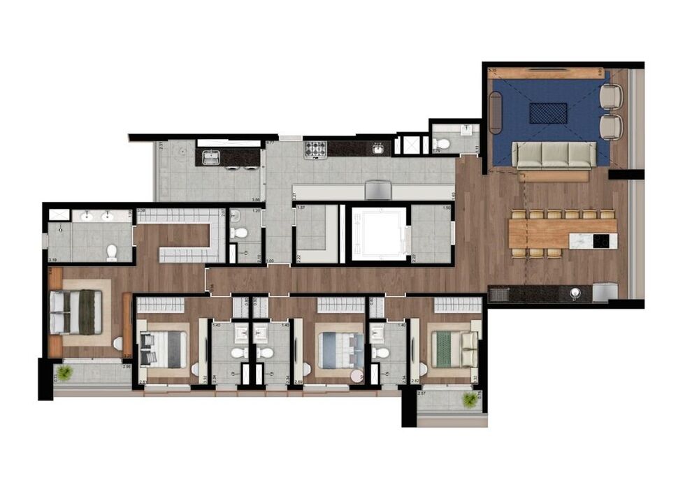 Apartamento, 4 quartos, 206 m² - Foto 12