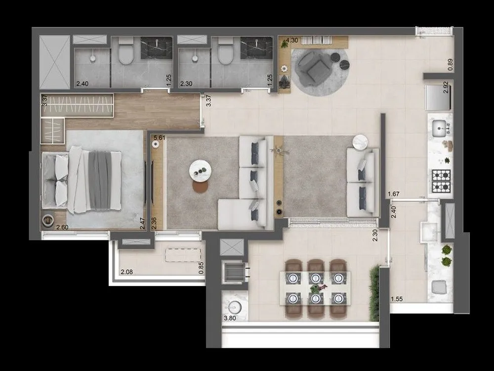 Apartamento, 3 quartos, 85 m² - Foto 2