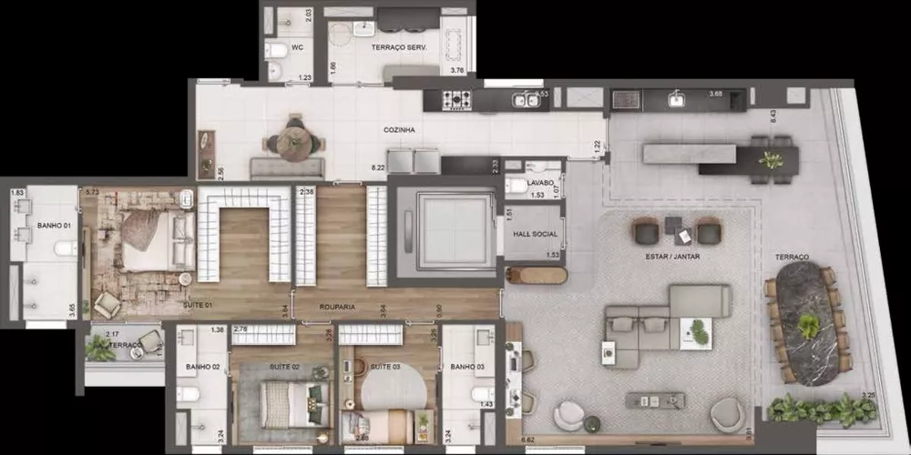Apartamento, 2 quartos, 108 m² - Foto 3