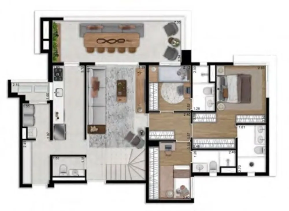 Cobertura, 4 quartos, 243 m² - Foto 5