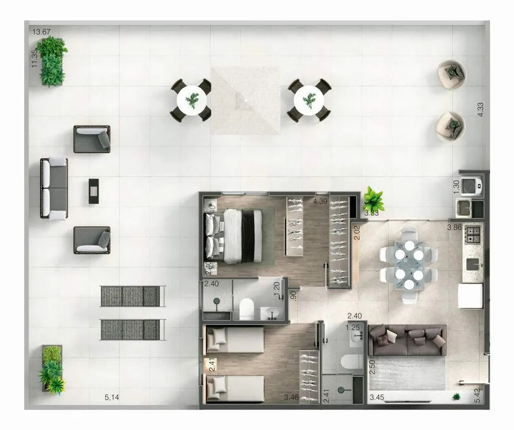 Apartamento, 2 quartos, 53 m² - Foto 8