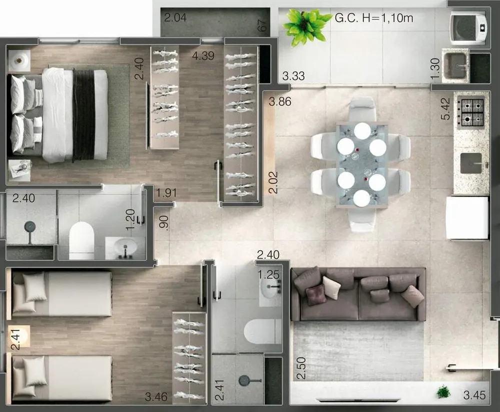 Apartamento, 2 quartos, 53 m² - Foto 5
