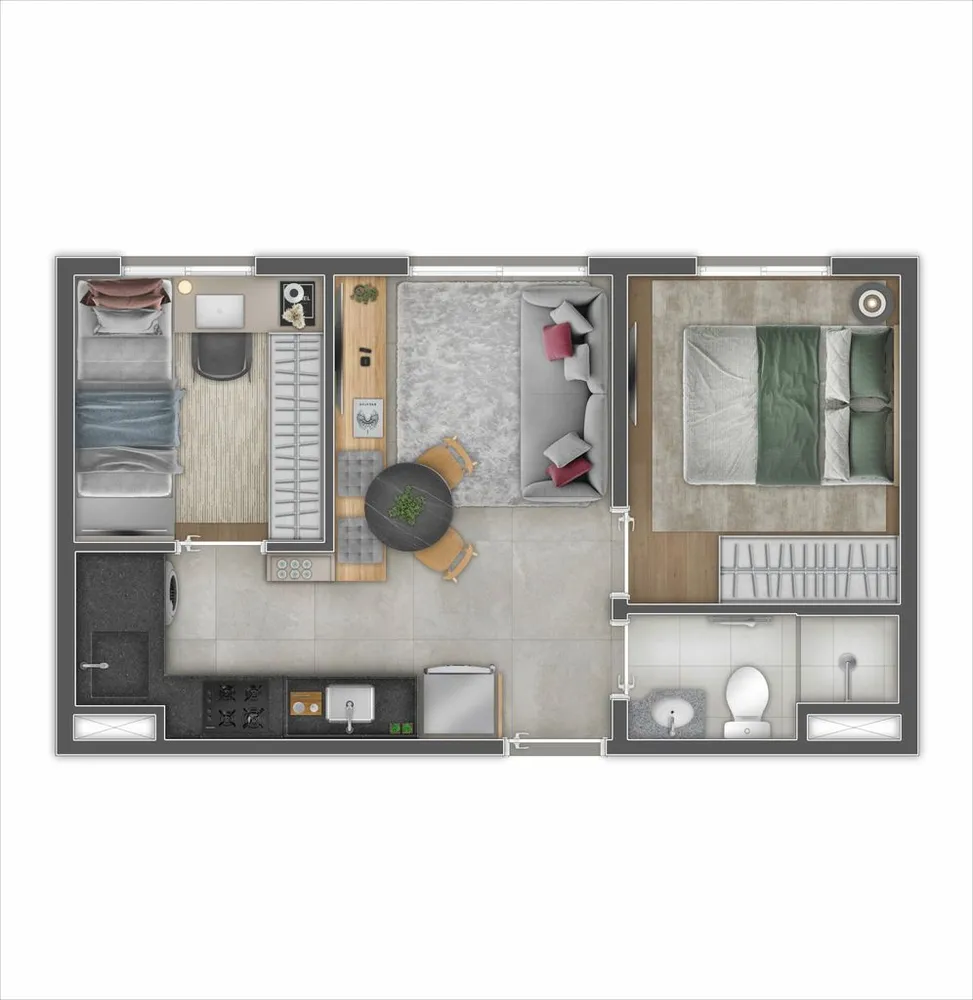 Apartamento, 2 quartos, 36 m² - Foto 6