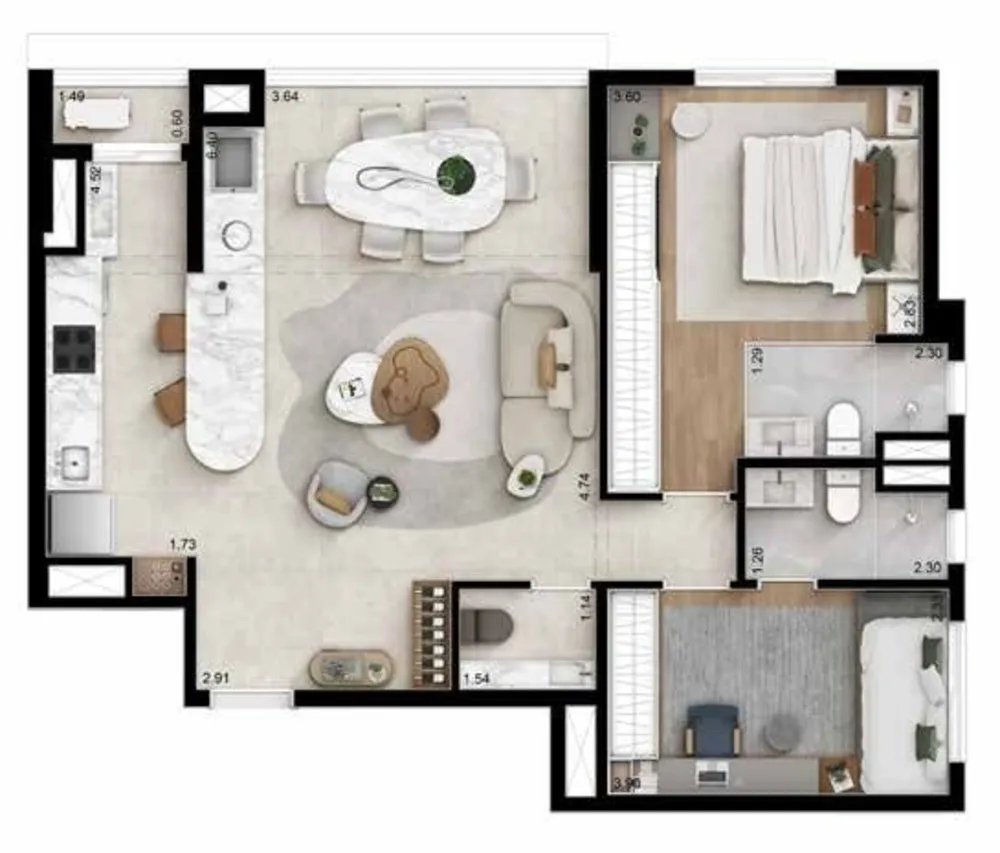 Apartamento, 3 quartos, 106 m² - Foto 6