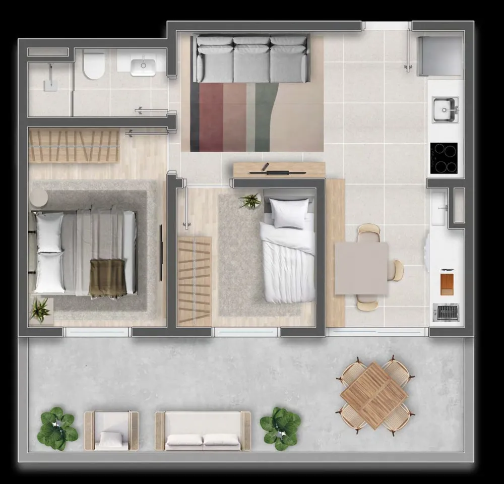 Apartamento, 2 quartos, 41 m² - Foto 1