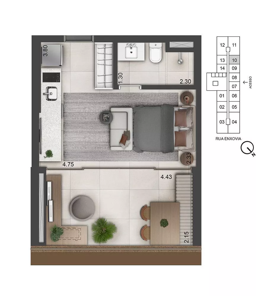 Apartamento à venda com 2 quartos, 120m² - Foto 2