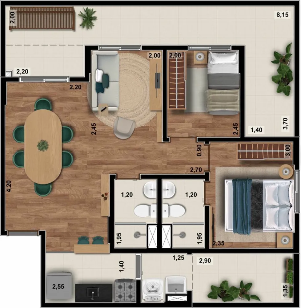 Apartamento, 2 quartos, 39 m² - Foto 9
