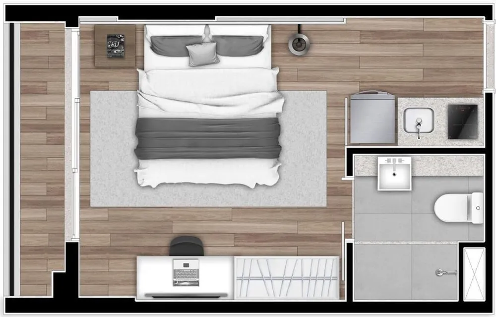 Kitnet-Studio, 27 m² - Foto 12
