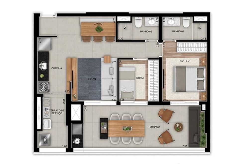 Apartamento, 2 quartos, 75 m² - Foto 28