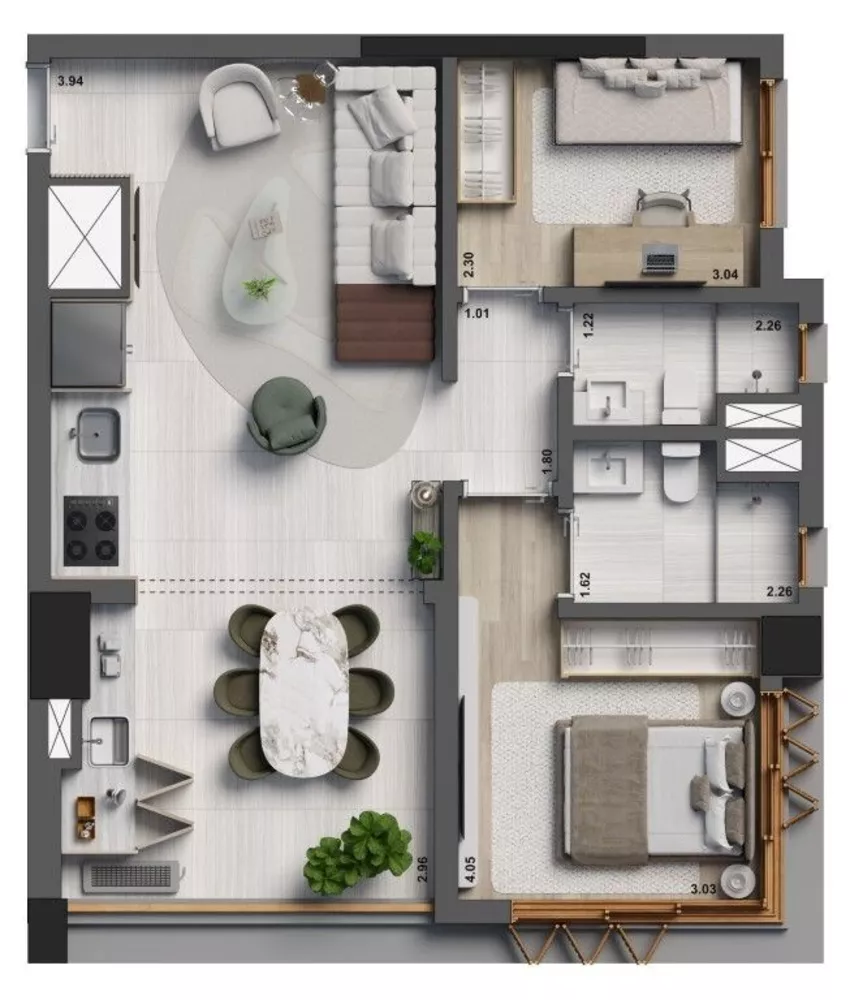 Apartamento, 3 quartos, 91 m² - Foto 7