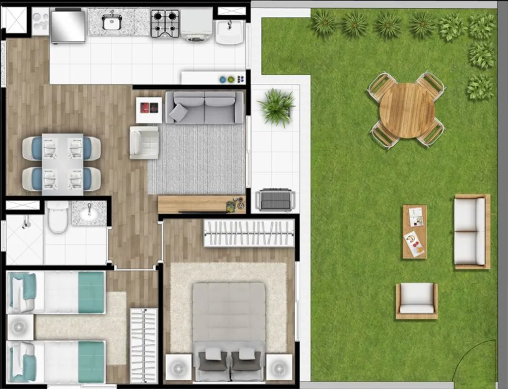 Apartamento, 2 quartos, 43 m² - Foto 7