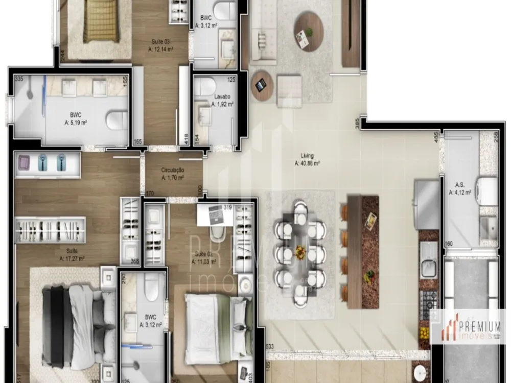 Apartamento, 3 quartos, 132 m² - Foto 4