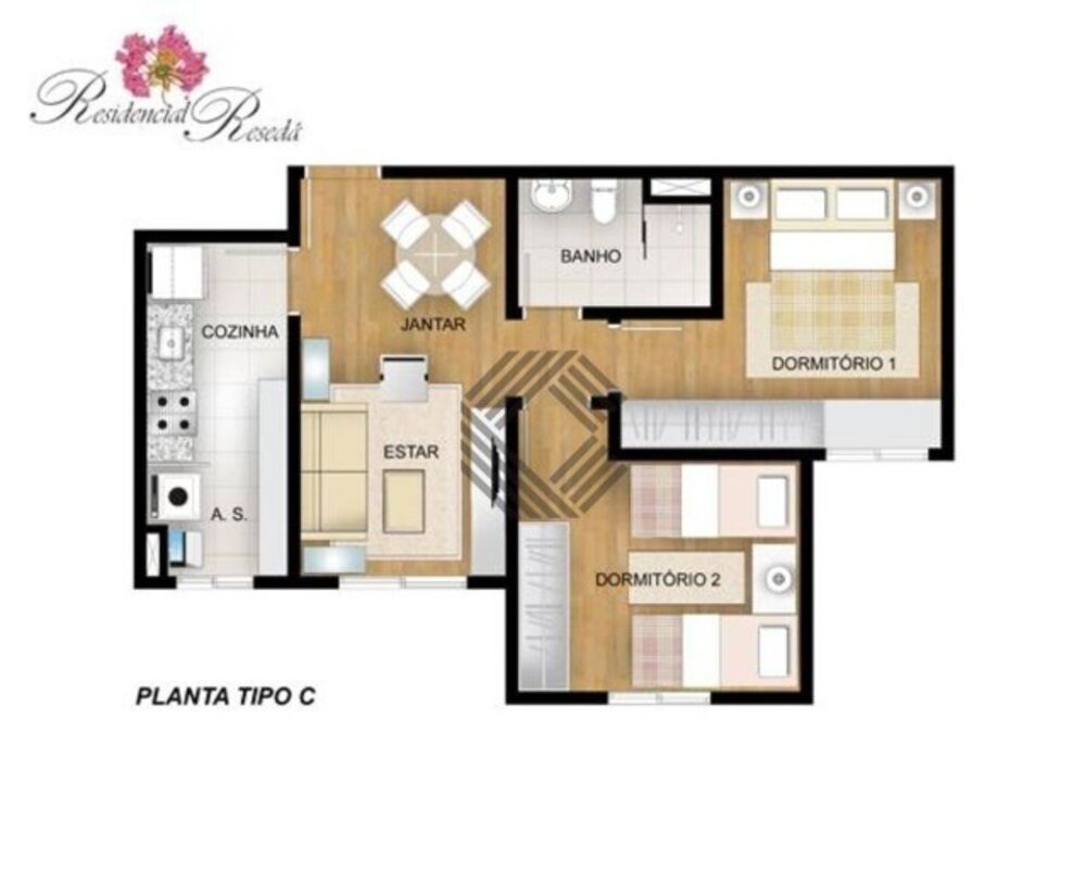 Apartamento, 2 quartos, 48 m² - Foto 1