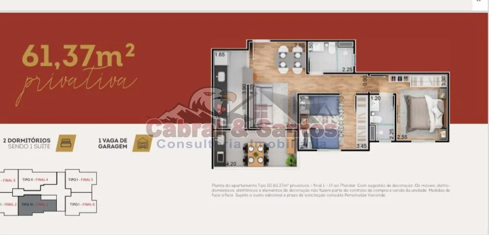Apartamento, 2 quartos, 61 m² - Foto 8