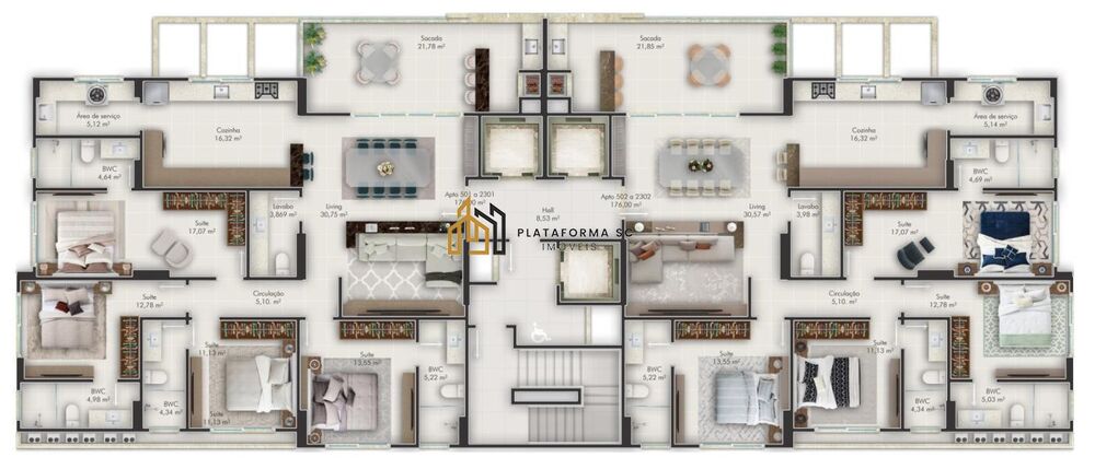 Apartamento, 4 quartos, 176 m² - Foto 3