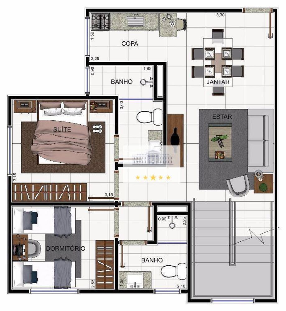 Apartamento, 2 quartos, 70 m² - Foto 6