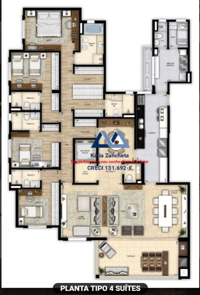 Apartamento, 4 quartos, 454 m² - Foto 3