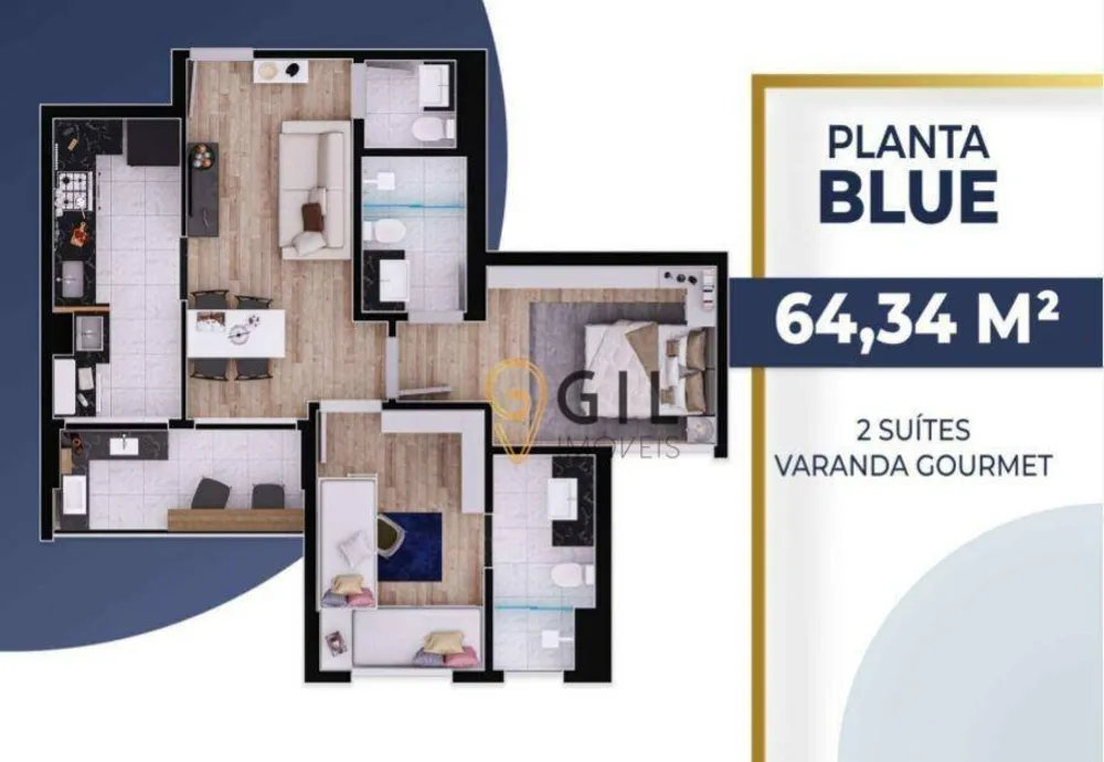 Apartamento, 2 quartos, 64 m² - Foto 4