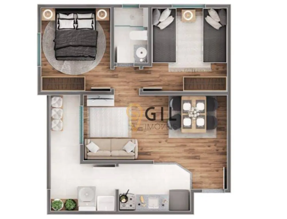 Apartamento, 2 quartos, 51 m² - Foto 3