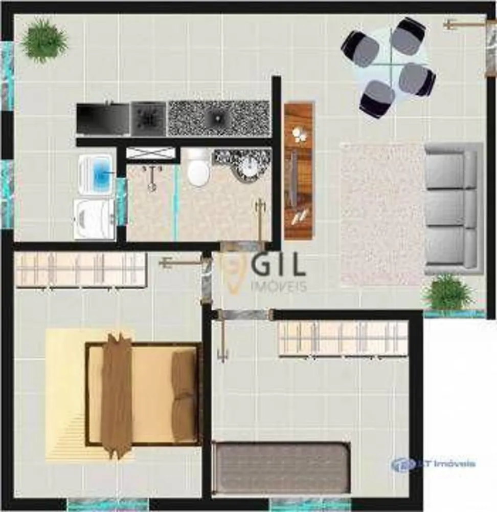 Apartamento, 2 quartos, 48 m² - Foto 2