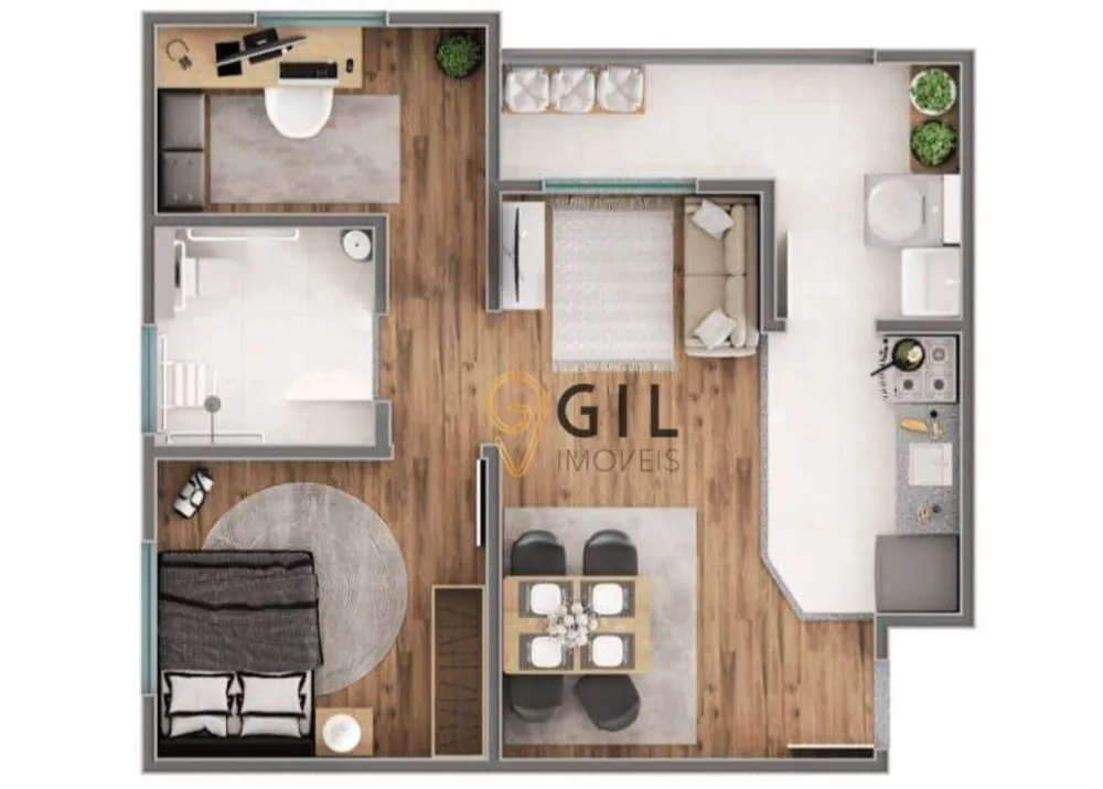 Apartamento, 2 quartos, 51 m² - Foto 3