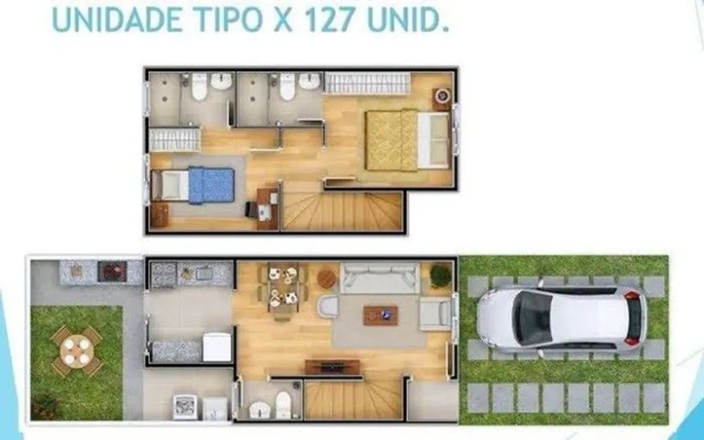 Sobrado, 2 quartos, 57 m² - Foto 3