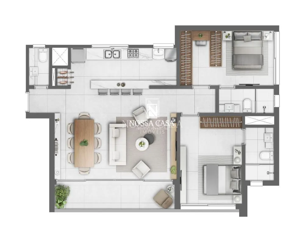 Apartamento, 1 quarto, 52 m² - Foto 2