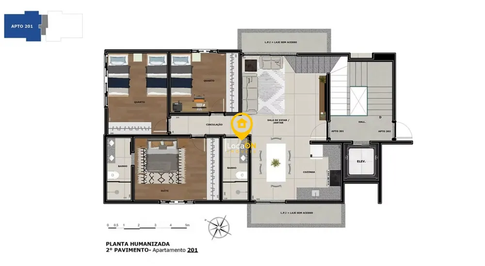 Cobertura, 3 quartos, 102 m² - Foto 1
