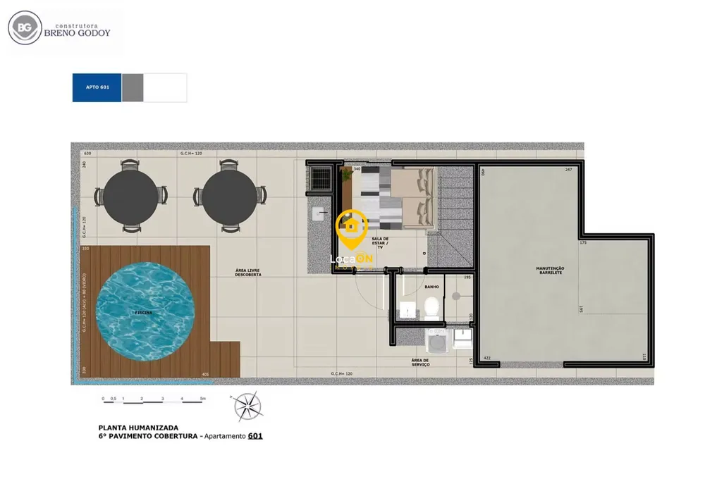 Cobertura, 2 quartos, 54 m² - Foto 3