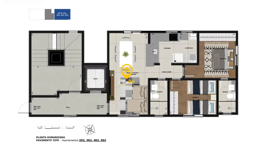 Apartamento, 2 quartos, 54 m² - Foto 1