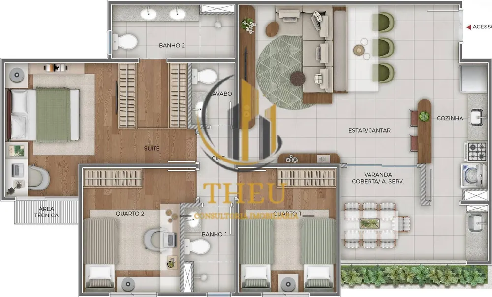 Apartamento, 3 quartos, 82 m² - Foto 3