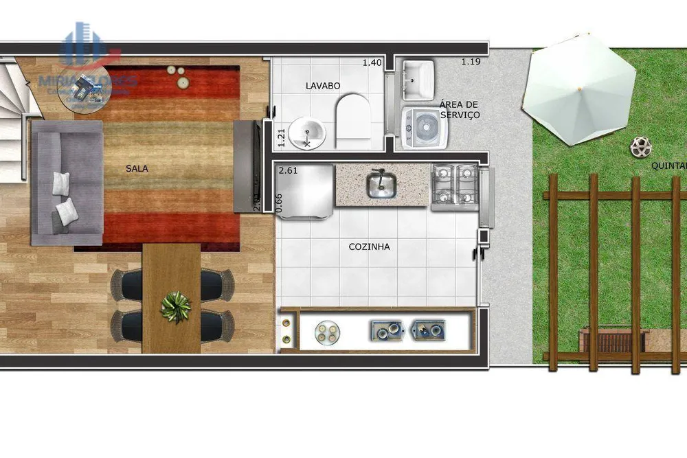 Sobrado, 2 quartos, 57 m² - Foto 6