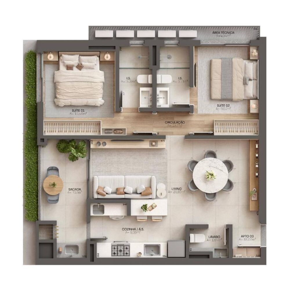 Apartamento, 2 quartos, 124 m² - Foto 16