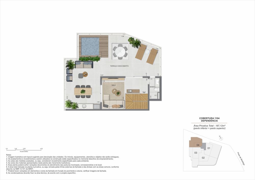 Cobertura, 2 quartos, 187 m² - Foto 14