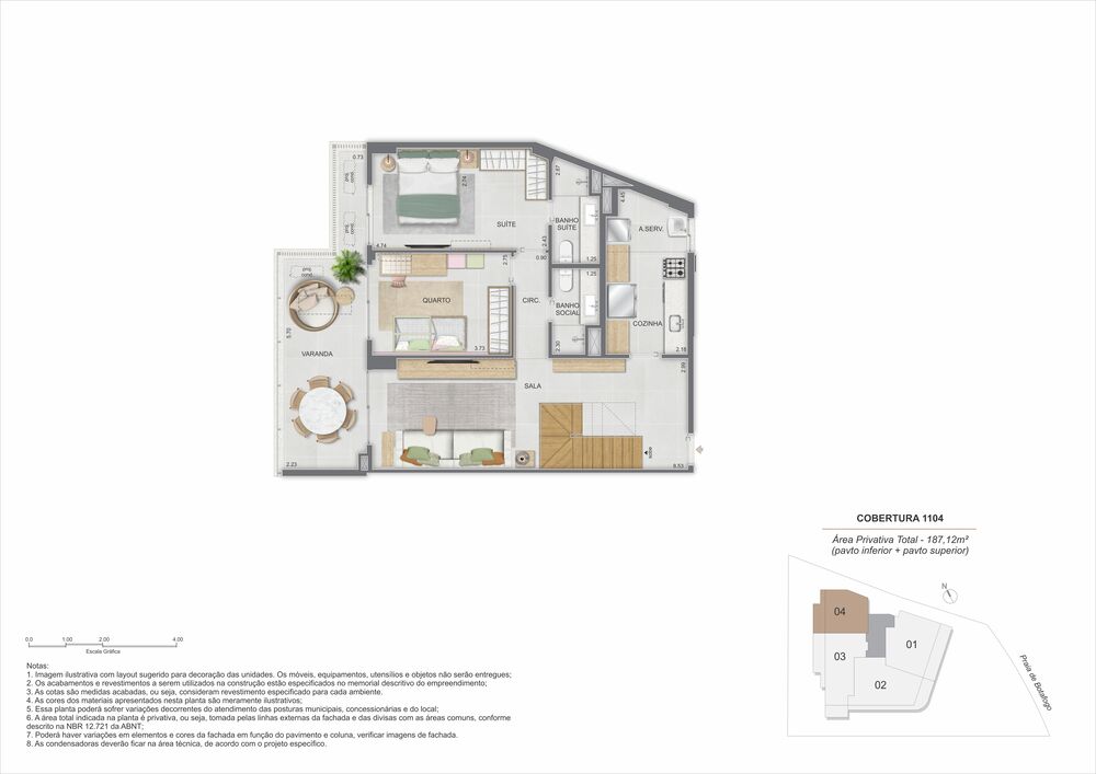 Cobertura, 2 quartos, 187 m² - Foto 15