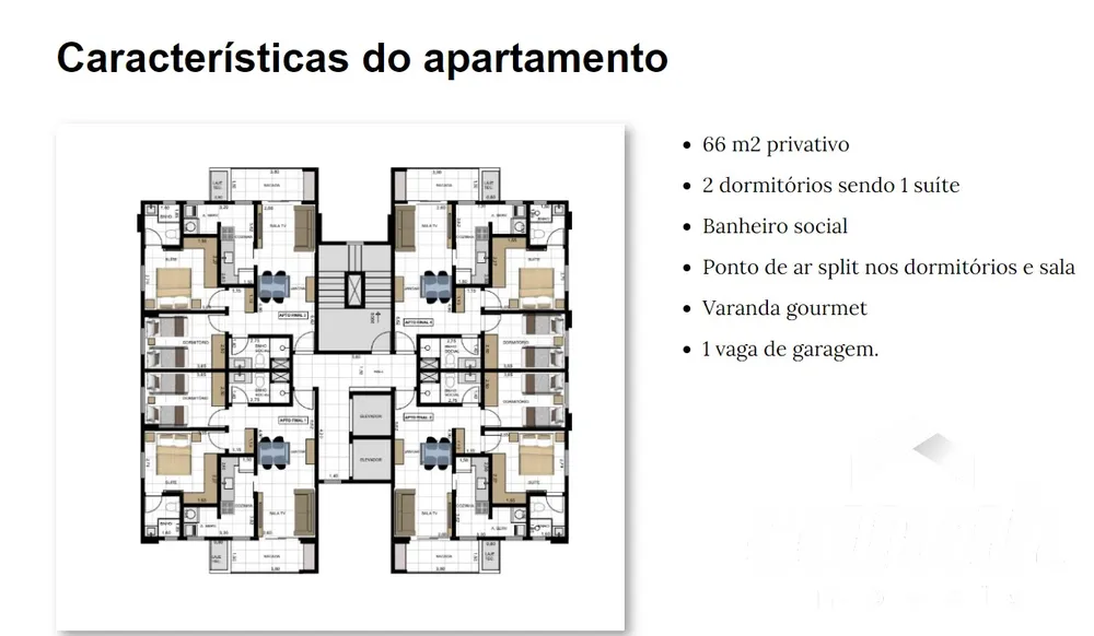 Apartamento, 2 quartos, 66 m² - Foto 3