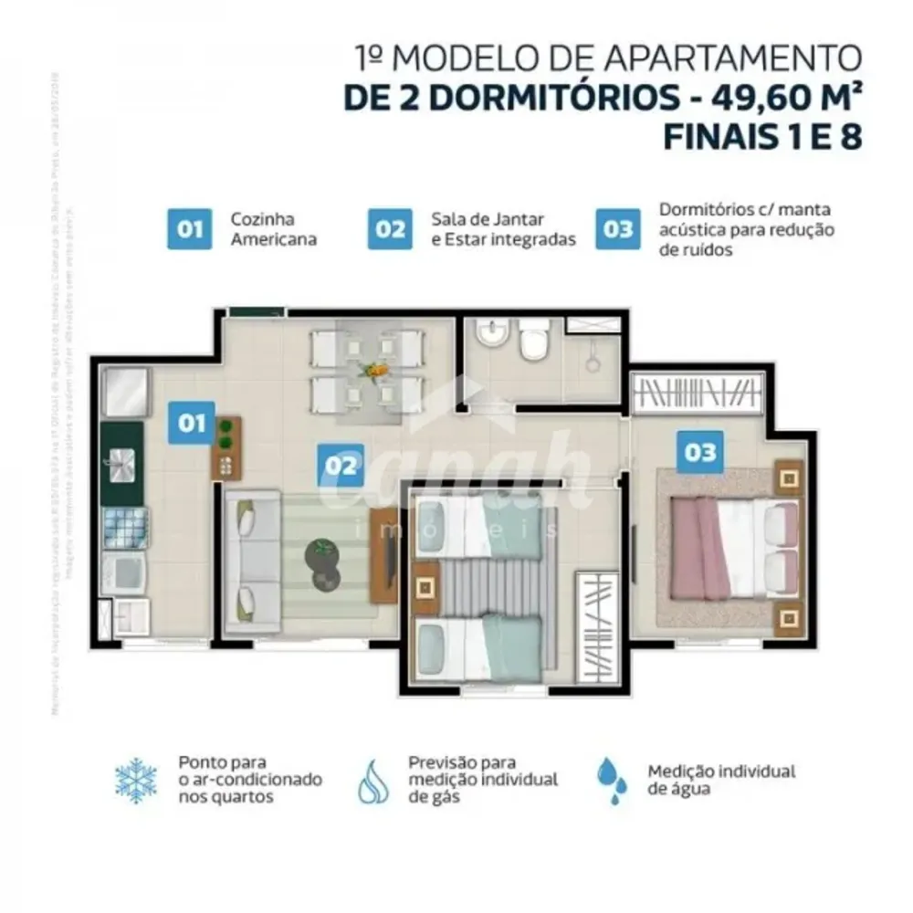Apartamento, 2 quartos, 48 m² - Foto 2