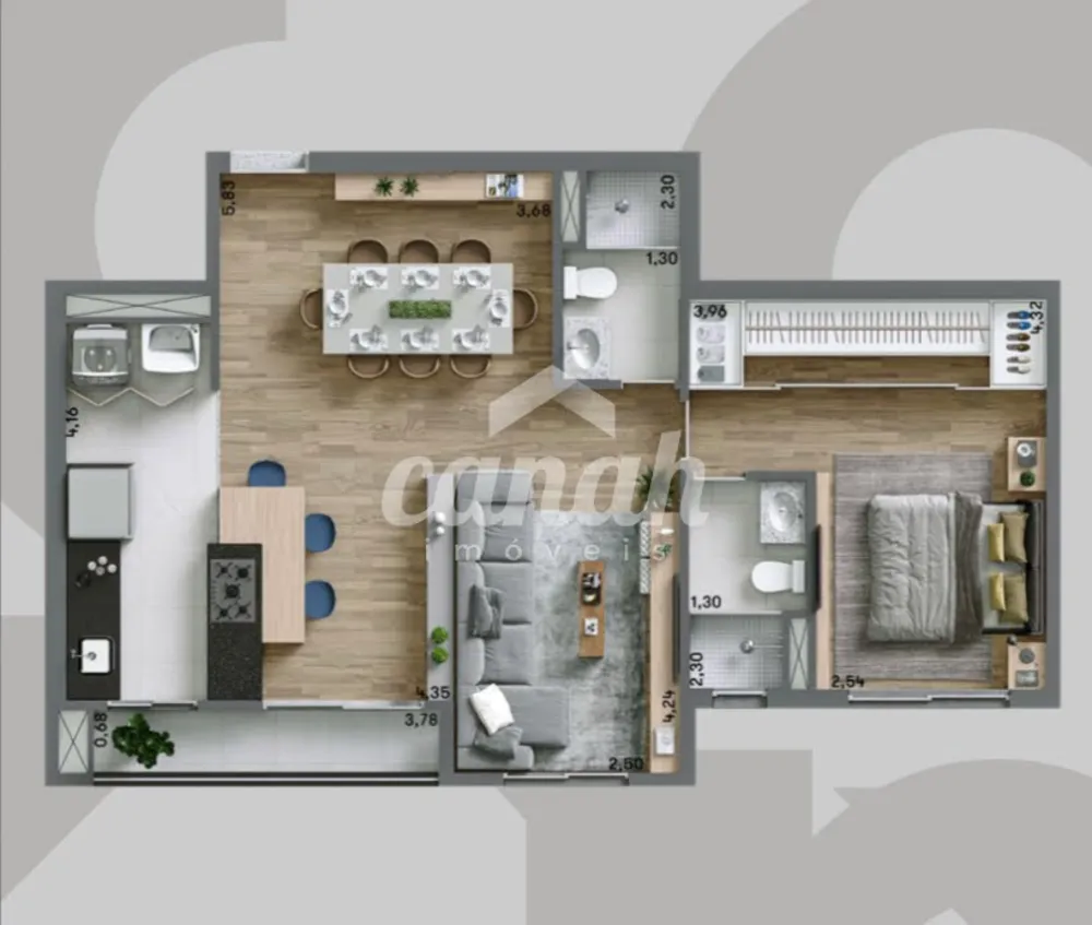 Apartamento, 1 quarto, 64 m² - Foto 4