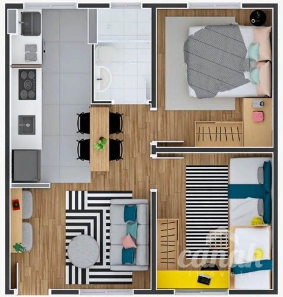 Apartamento, 2 quartos, 43 m² - Foto 1