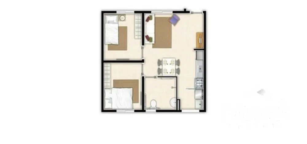 Apartamento, 2 quartos, 47 m² - Foto 3