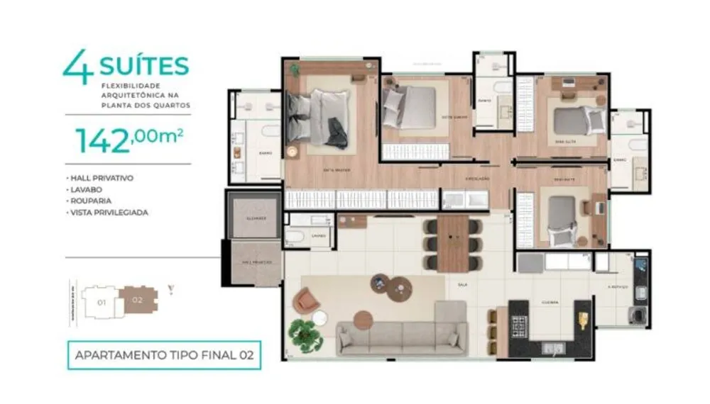 Apartamento, 4 quartos, 302 m² - Foto 12