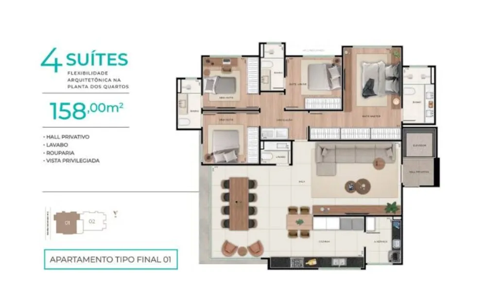 Apartamento, 4 quartos, 302 m² - Foto 3