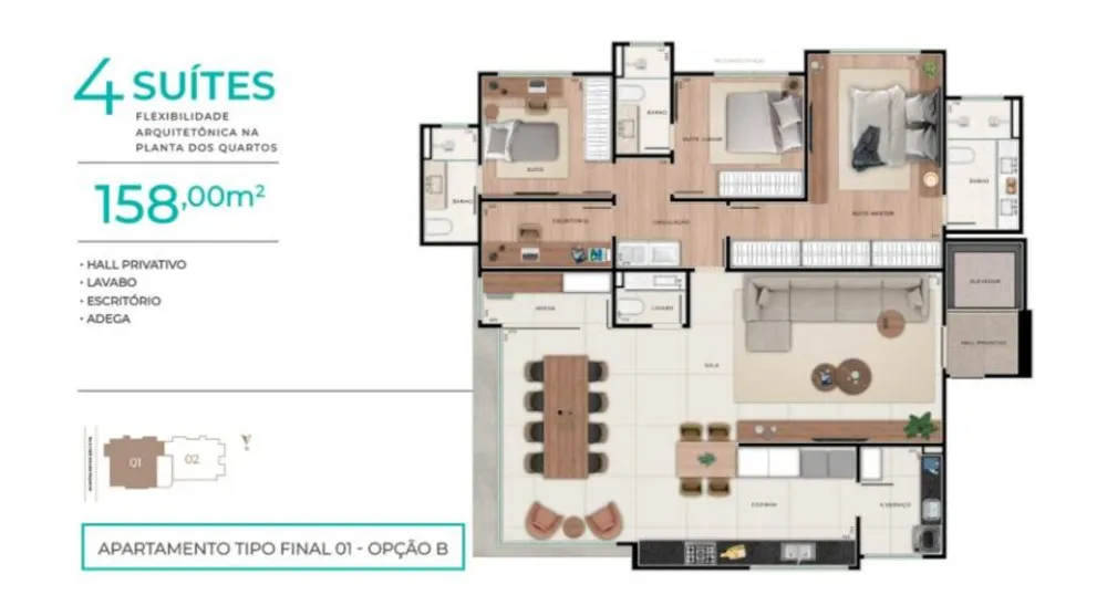 Apartamento, 4 quartos, 302 m² - Foto 15