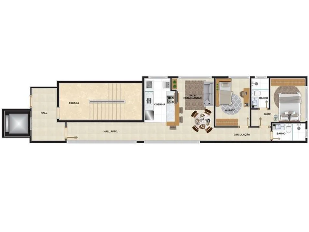 Apartamento, 2 quartos, 60 m² - Foto 3