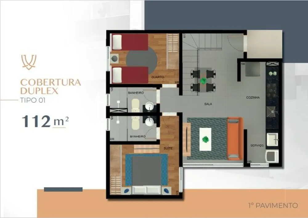 Cobertura, 2 quartos, 39 m² - Foto 1