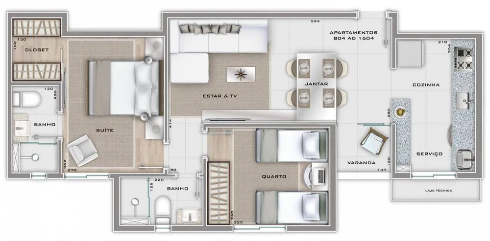 Apartamento, 3 quartos, 6 m² - Foto 4