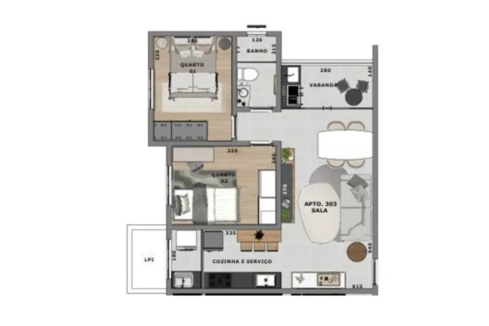 Apartamento, 2 quartos - Foto 3
