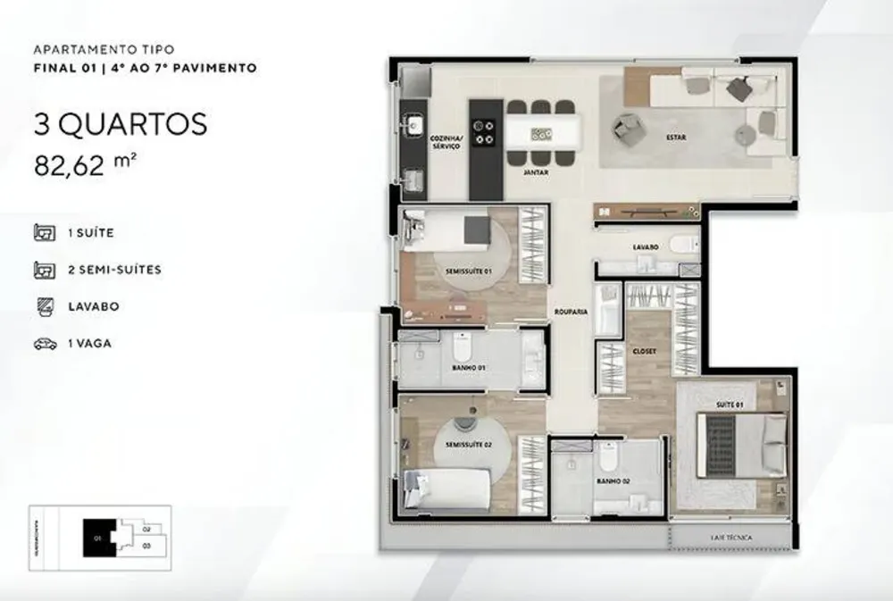 Apartamento, 3 quartos - Foto 11
